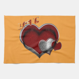 Herz Magic Orange Küchentuch