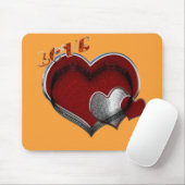 Herz Magic Orange Mouse Pad Mousepad (Mit Mouse)