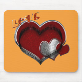 Herz Magic Orange Mouse Pad Mousepad