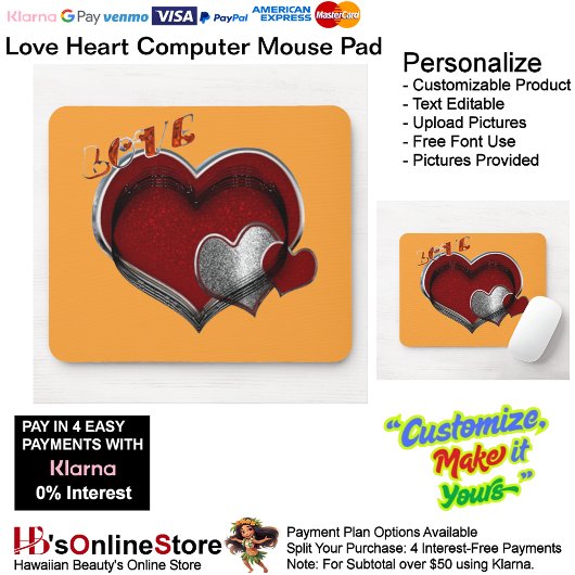 Herz Magic Orange Mouse Pad Mousepad