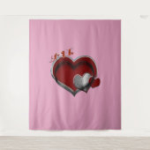 Herz Magic Pink Business Tapestry Extra große Wandteppich (Vorderseite)
