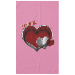 Herz Magic Pink Cotton Tableclout Tischdecke