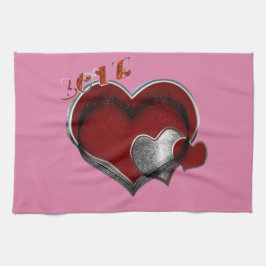 Herz Magic Pink Küchentuch