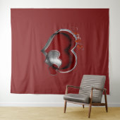 Herz Magic Red Business Tapestry Extra groß Wandteppich (Beispiel (Horizontal))