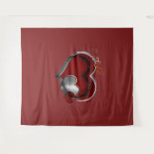 Herz Magic Red Business Tapestry Extra groß Wandteppich (Vorderseite (Horizontal))