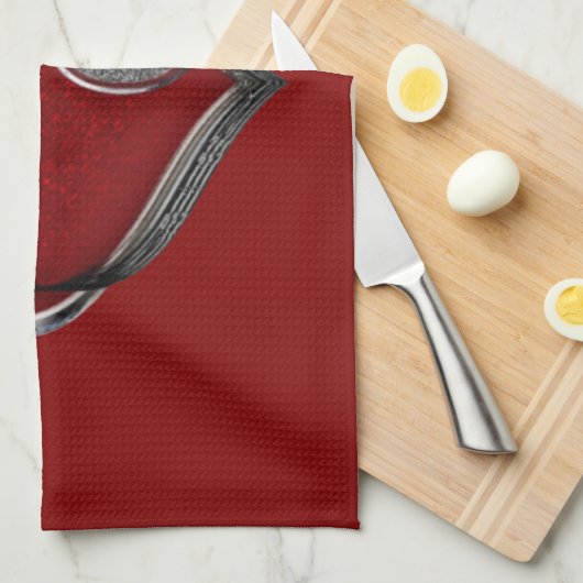 Herz Magic Red Küchentuch (Viertel Falte)