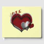 Herz Magic Wedding Gästebuch Gelber Hintergrund (Vorderseite)