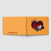 Herz Magic Wedding Guest Book Orange Hintergrund Gästebuch (Voll)