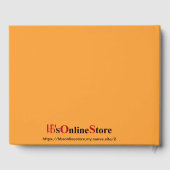 Herz Magic Wedding Guest Book Orange Hintergrund Gästebuch (Rückseite)