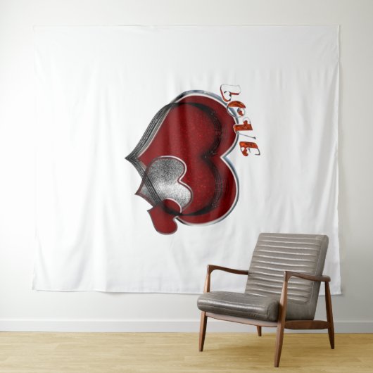 Herz Magic White Business Tapestry Extra große Wandteppich (Beispiel (Horizontal))