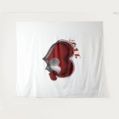 Herz Magic White Business Tapestry Extra große Wandteppich (Vorderseite (Horizontal))