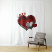 Herz Magic White Business Tapestry Extra große Wandteppich (Beispiel)