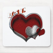 Herz Magic White Mouse Pad Mousepad (Vorne)