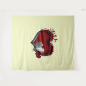 Herz Magic Yellow Business Tapestry Extra-Large Wandteppich (Vorderseite (Horizontal))