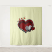 Herz Magic Yellow Business Tapestry Extra-Large Wandteppich (Vorderseite)