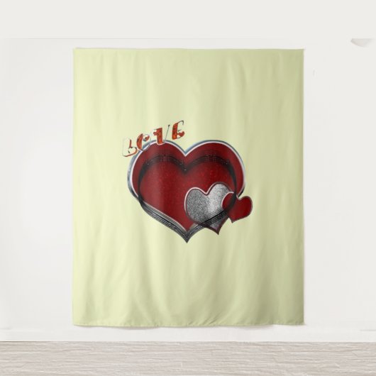 Herz Magic Yellow Business Tapestry Extra-Large Wandteppich (Vorderseite)