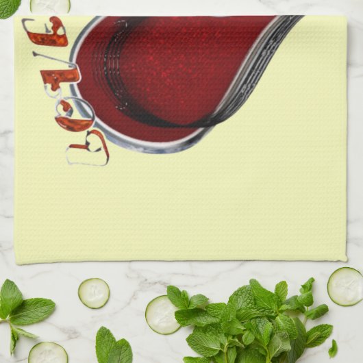 Herz Magic Yellow Küchentuch (Gefaltet)