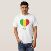 Herz - Mali-Flagge T-Shirt (Vorne ganz)