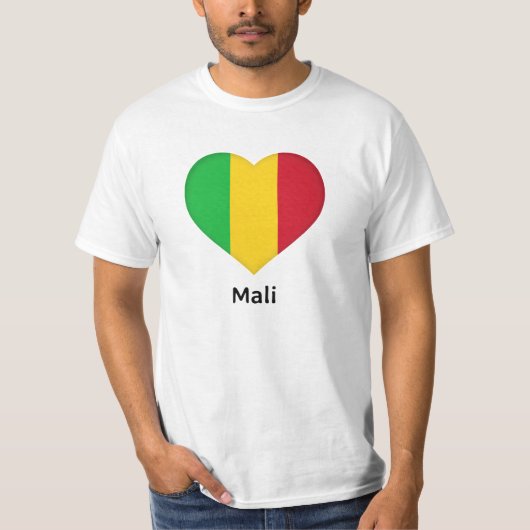 Herz - Mali-Flagge T-Shirt (Vorderseite)