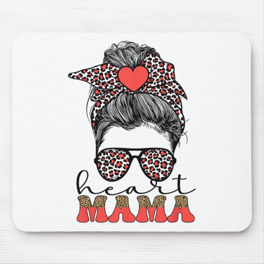 Herz Mama Chd Kriegerin Mutter Angeborene Herzkran Mousepad (Vorne)