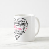 Herz/Mama der Inspirationsmutter Kaffeetasse (VorderseiteRechts)