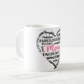 Herz/Mama der Inspirationsmutter Kaffeetasse (Vorderseite Links)