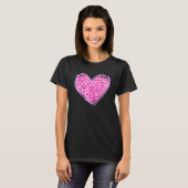 Herz Mama Leopard Print Pink Leopard Muster T-Shirt (Vorne ganz)