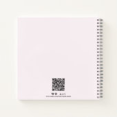 Herz MAMA Rosa Blumenbriefe Personalisierte Namen Notizblock (Rückseite)