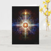 Herz-Mandala 2013 Karte (Gelbe Blume)