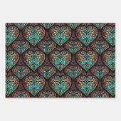 Herz Mandala Geschenkpapier (Vorderseite 3)