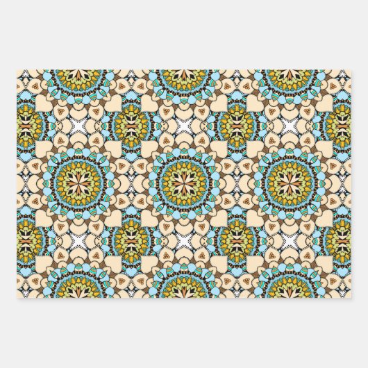 Herz Mandala Geschenkpapier Set (Vorderseite 2)