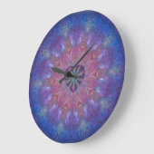Herz-Mandala Große Wanduhr (Winkel)