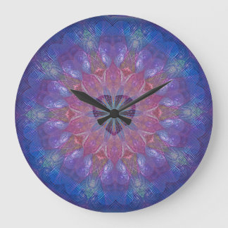 Herz-Mandala Große Wanduhr
