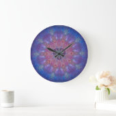 Herz-Mandala Große Wanduhr (Zuhause)