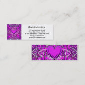 Herz-Mandala Mini Visitenkarte (Vorne/Hinten)