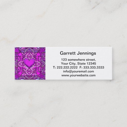 Herz-Mandala Mini Visitenkarte (Vorderseite)