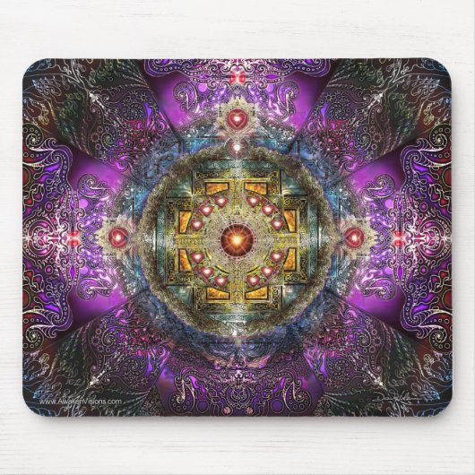 Herz-Mandala Mousepad (Vorne)