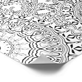 Herz-Mandala-Muster-Malvorlage Detaillierte Kunst Poster (Ecke)