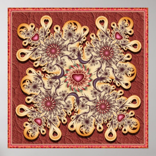Herz Mandala Poster (Vorne)