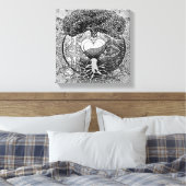Herz Mandala Tree of Life Leinwanddruck (Insitu (Schlafzimmer))