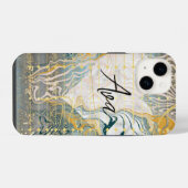 Herz & Marble iPhone Hülle (Rückseite (Horizontal))