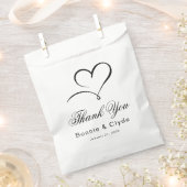 Herz Mark Elegant Wedding Gast Danke White Geschenktütchen (Ausgeschnitten)