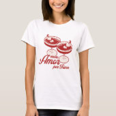 Herz Martini Valentinstag T-Shirt (Vorderseite)
