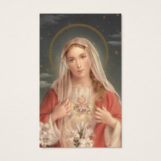 Herz-Mary-Beerdigung Gedenkgebet Sympathiekarten (Vorderseite)