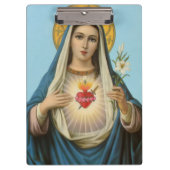 Herz Mary Unsere Frau Heilige Maria Mutter Gottes Klemmbrett (Vorderseite)