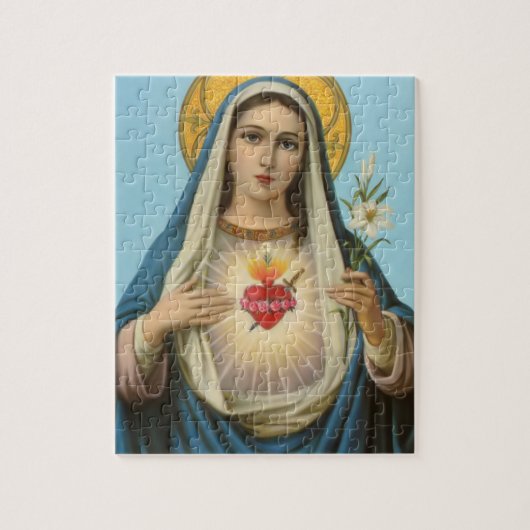 Herz Mary Unsere Frau Heilige Maria Mutter Gottes Puzzle (Vertikal)