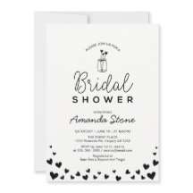 Herz & Mason Jar Chic Black Brautparty