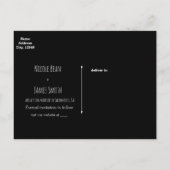 Herz Mason Jar & Gipskraut Rustikale Rett Datum Ankündigungspostkarte (Rückseite)