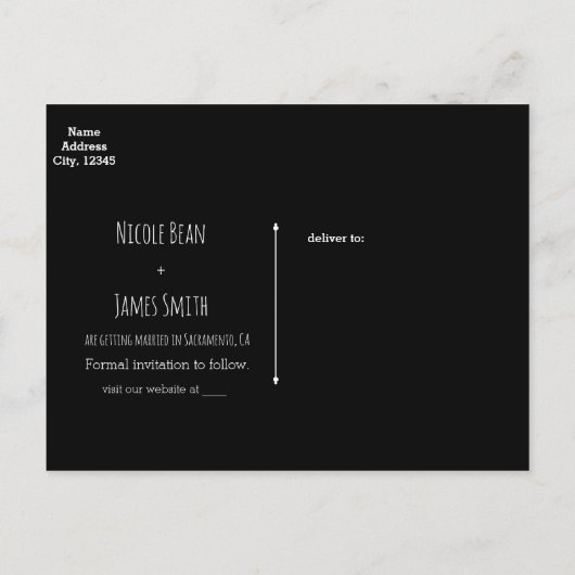 Herz Mason Jar & Gipskraut Rustikale Rett Datum Ankündigungspostkarte (Rückseite)