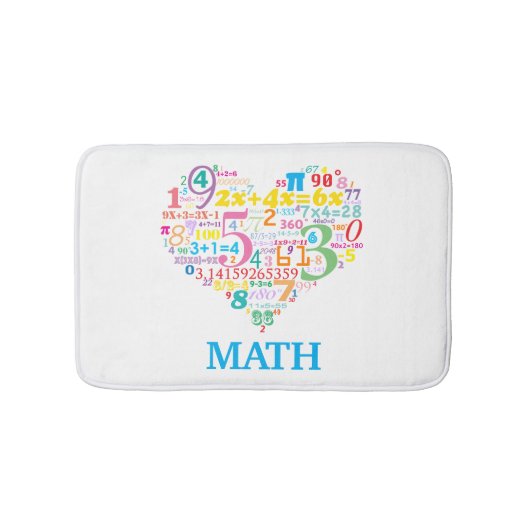 Herz Mathematik Badematte (Vorderseite)